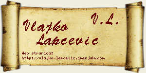 Vlajko Lapčević vizit kartica